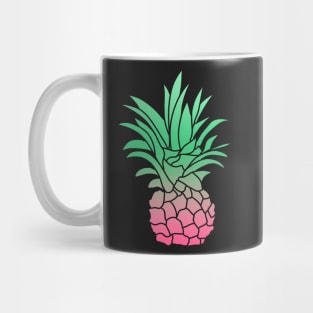 Pineapple Perfection & Pattern with Dots on Black Background Mug